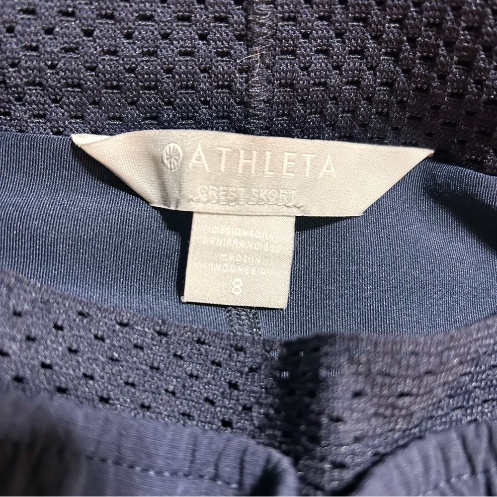 #0235 Athleta Navy Blue Creat Skort with Drawstring Think Waistband-8 - Picture 5 of 5